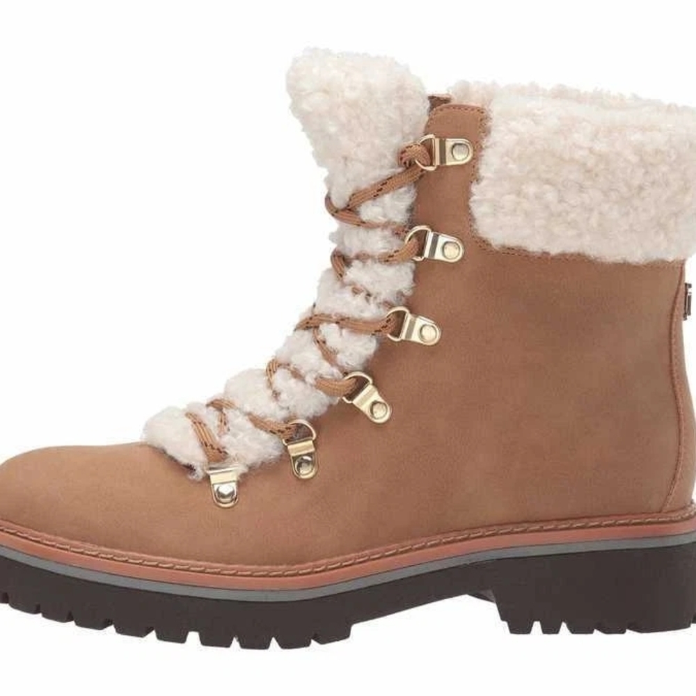 Tommy Hilfiger Brown Shearling Ankle Boots - Picture 4 of 5